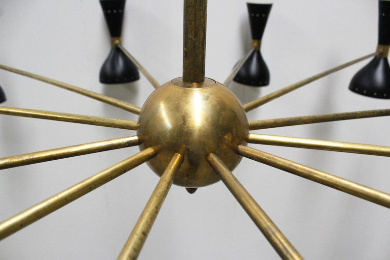 Very large chandelier Italian 24 lights Italian style years 50