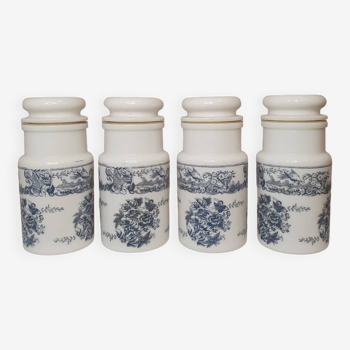 Lot de 4 pots en opaline