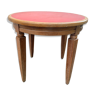 Table en bois et formica rouge 1960