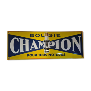 Plaque émaillée bougie Champion