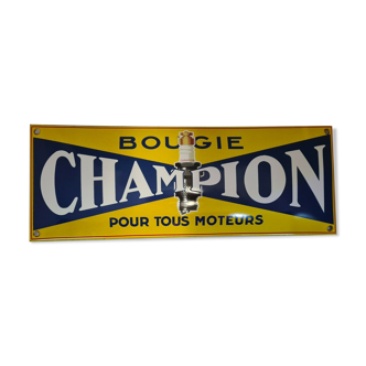 Plaque émaillée bougie Champion