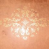 Flat desk in solid cherry wood, Louis XV style.