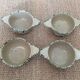 4 glazed terracotta bowls