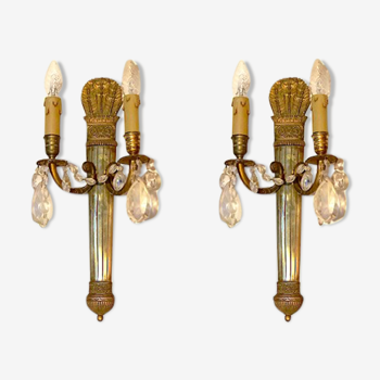 Bronze Directoire style sconces