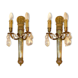 Bronze Directoire style sconces