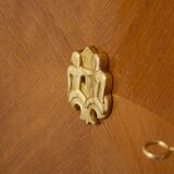 Paire de consoles d’encoignure chêne bronze attr. André Arbus 1940