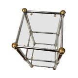 Chrome-plated glass table, shelf, Signal, 1990s.