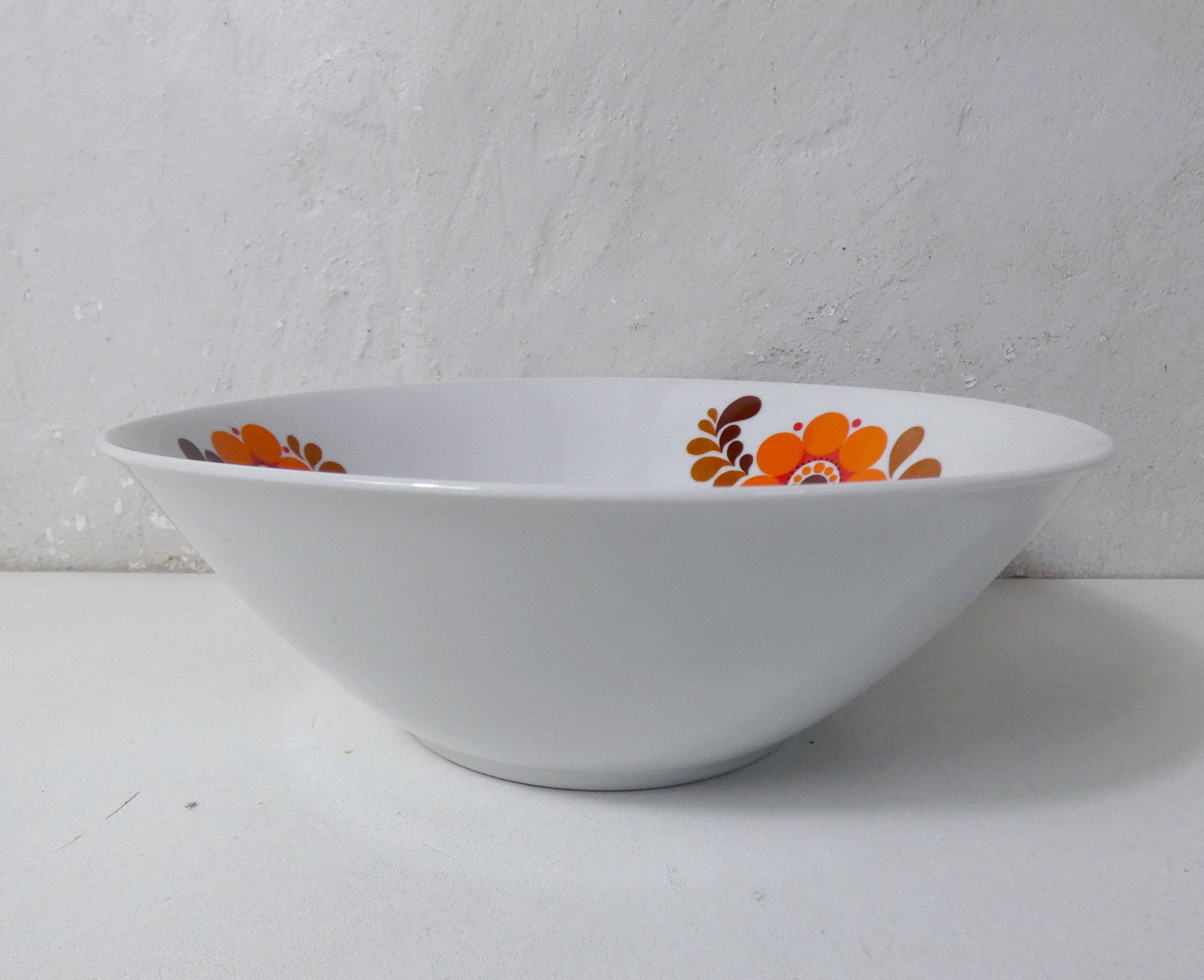 Vintage saxony porcelain salad bowl gdr colditz