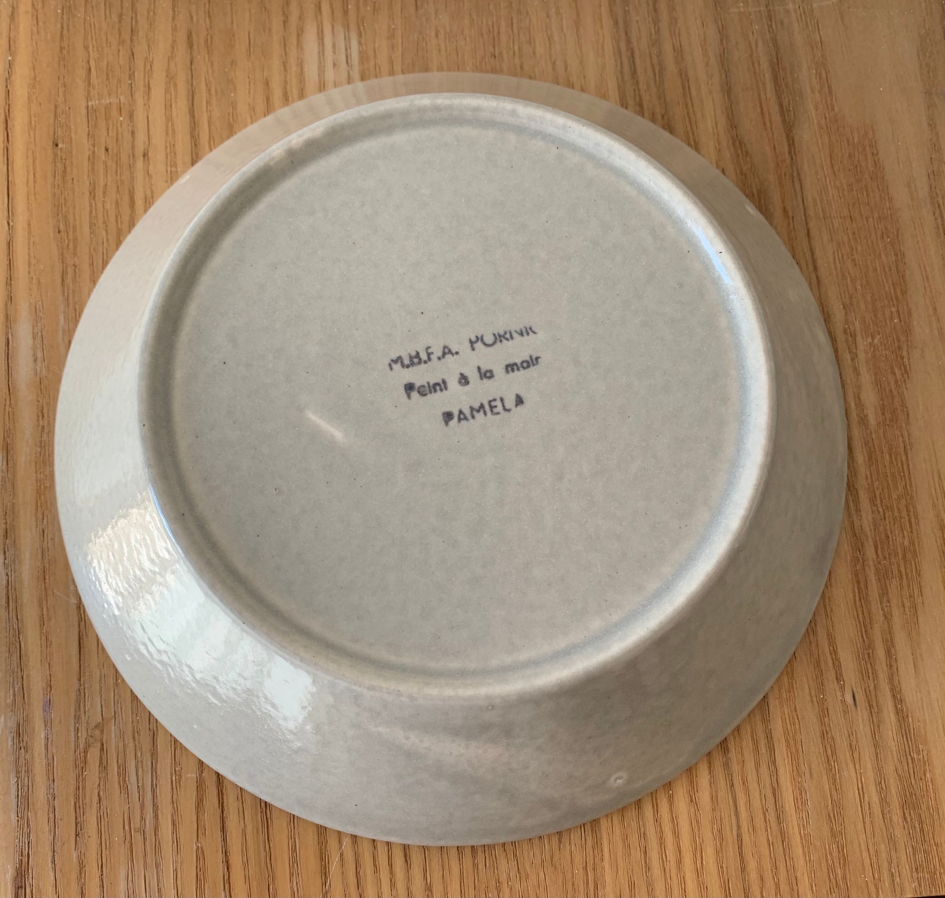 Lot of 6 hollow plates Faïencerie de Bretagne model Paloma