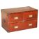Commode militaire victorienne antique en pin d'Oregon avec plaque nominative