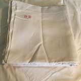 Monogrammed linen sheet