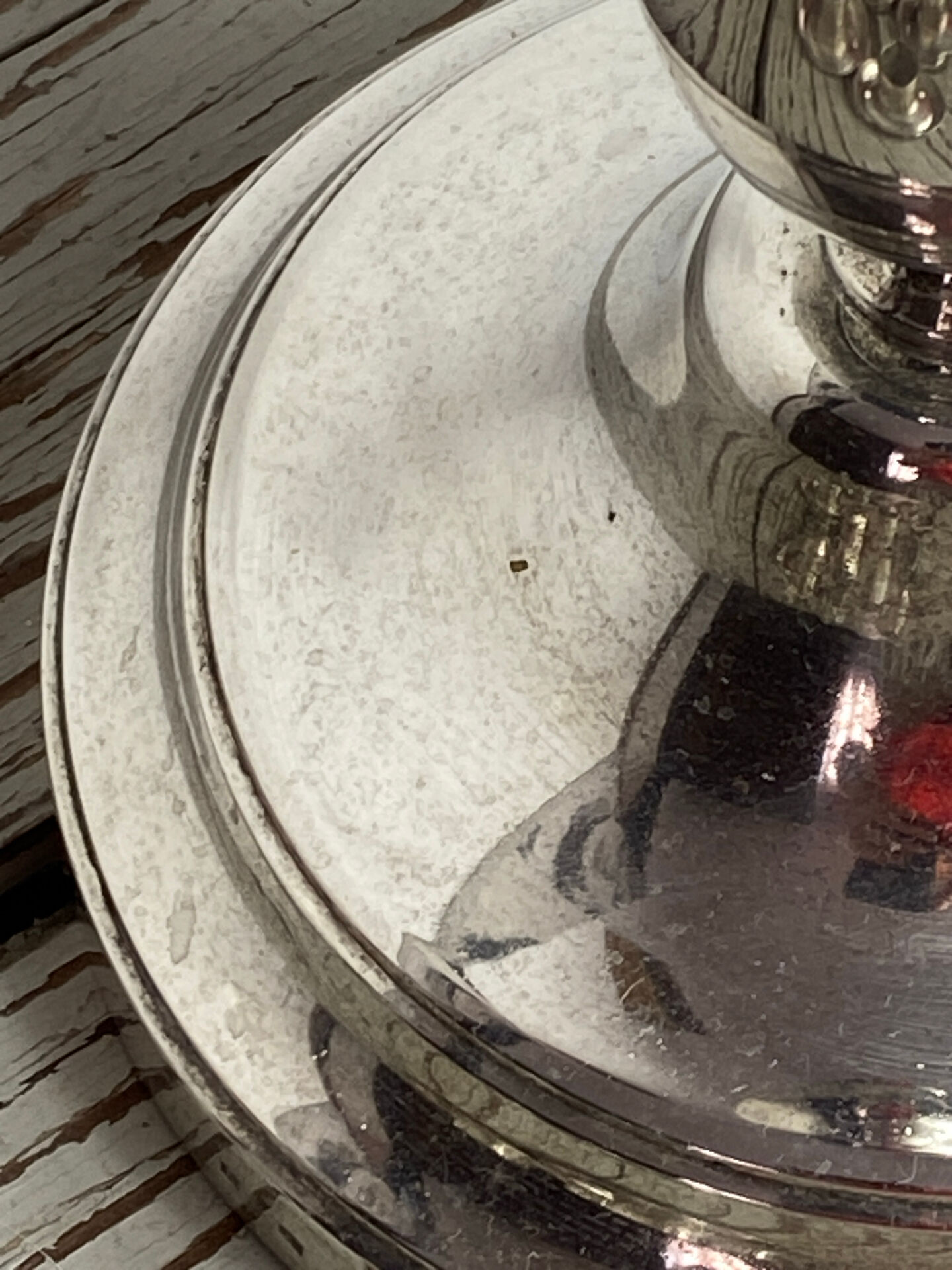 Silver-plated metal chandelier with 4 lights, Christofle