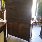 Buffet bahut 2 body walnut cabinet of the XVllll th century