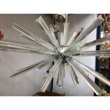 Murano Glass Oval Murano Glass Triedro Sputnik Chandelier