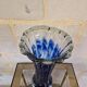 Ancient Blue and Transparent Murano Glass Vase