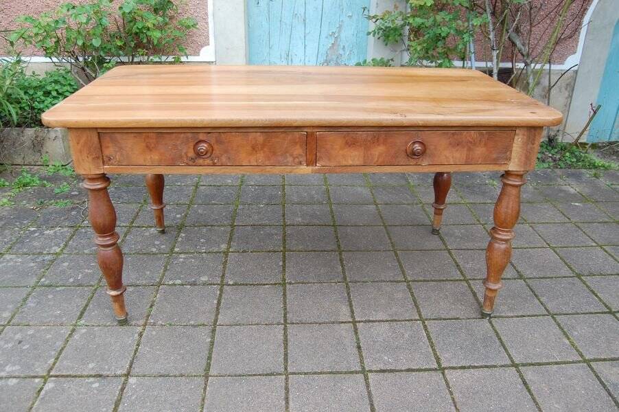 19th century Louis Philippe period walnut desk