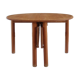 Table ronde extensible en hêtre massif, années 80