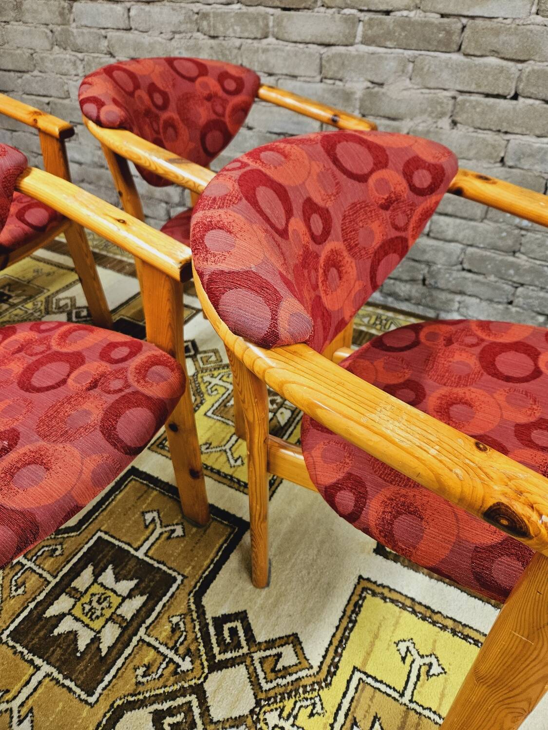 Set de 4 chaises en pin danois style Rainer Daumiller 1970