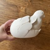 Chick in its egg, decorative plaster - empty pocket