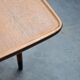 Table basse Anton Kildeberg (attr.), noyer et laiton, Danemark années 5060