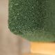 Fauteuil vintage Boucle verte bois naturel après rénovation