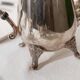 Silver-Plated Vintage Tea Set from England, 1940s: Teapot, Cups & Tray in Silver Metal