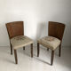 Pair of 50's vintage chairs decorated with flowers