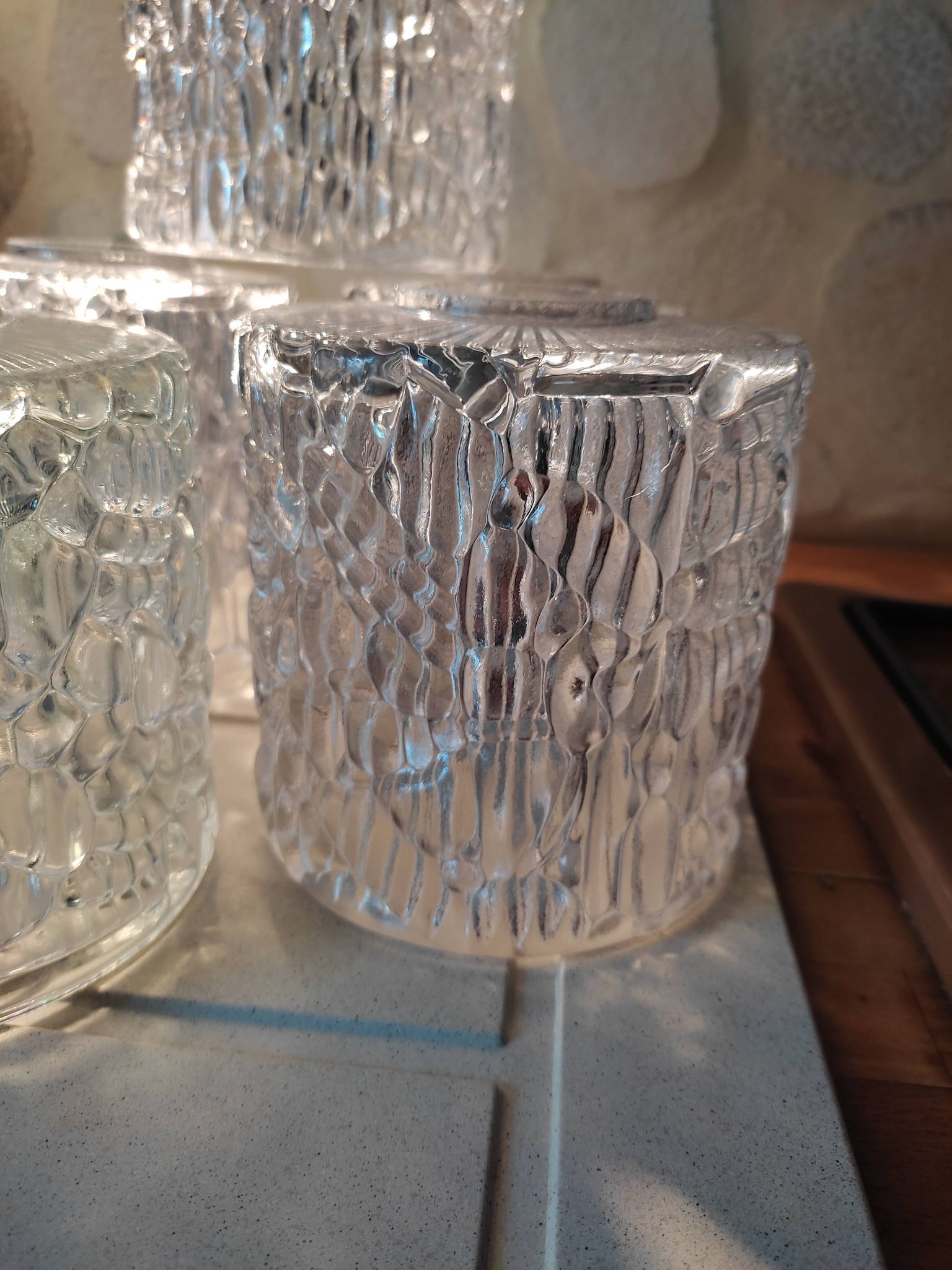 Tulipe en verre moulé