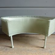 Jardinière en métal perforé années 50