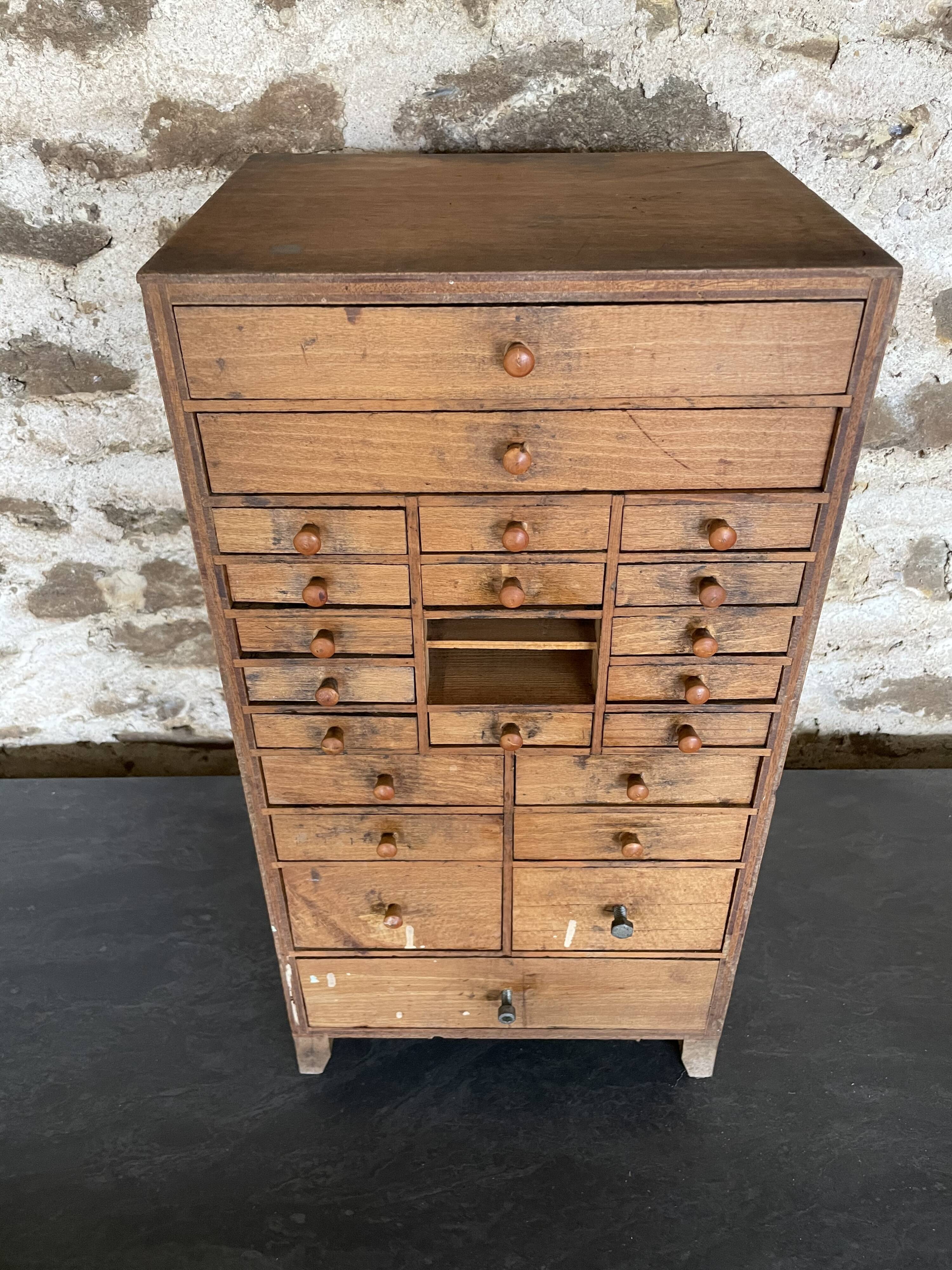 Former craft furniture with watchmaker's layette drawers