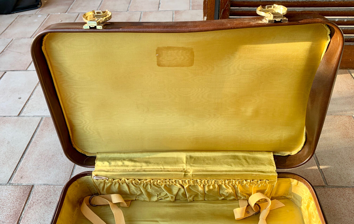Antique leather suitcases