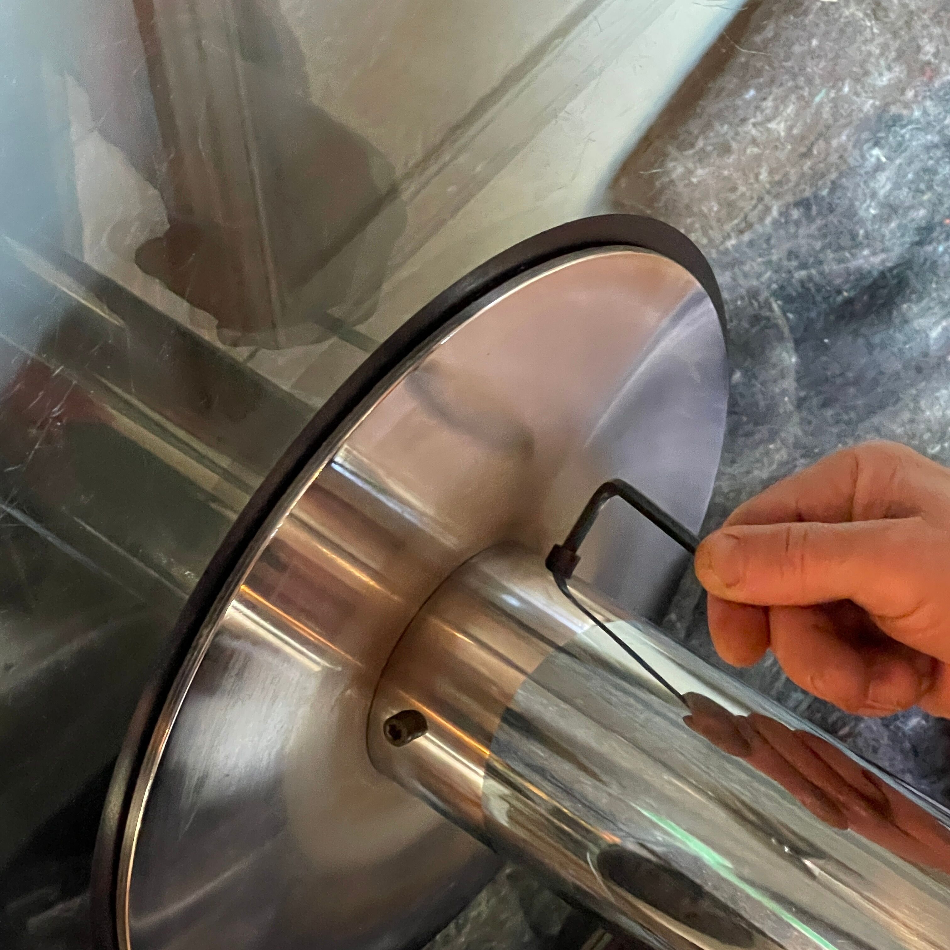 Large square coffee or coffee table in chromed steel, Italian design, ca 1970