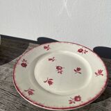 4 old Luneville flower plates