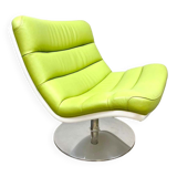 Vintage Dutch design swivel chair Artifort F978 'Green spirit'