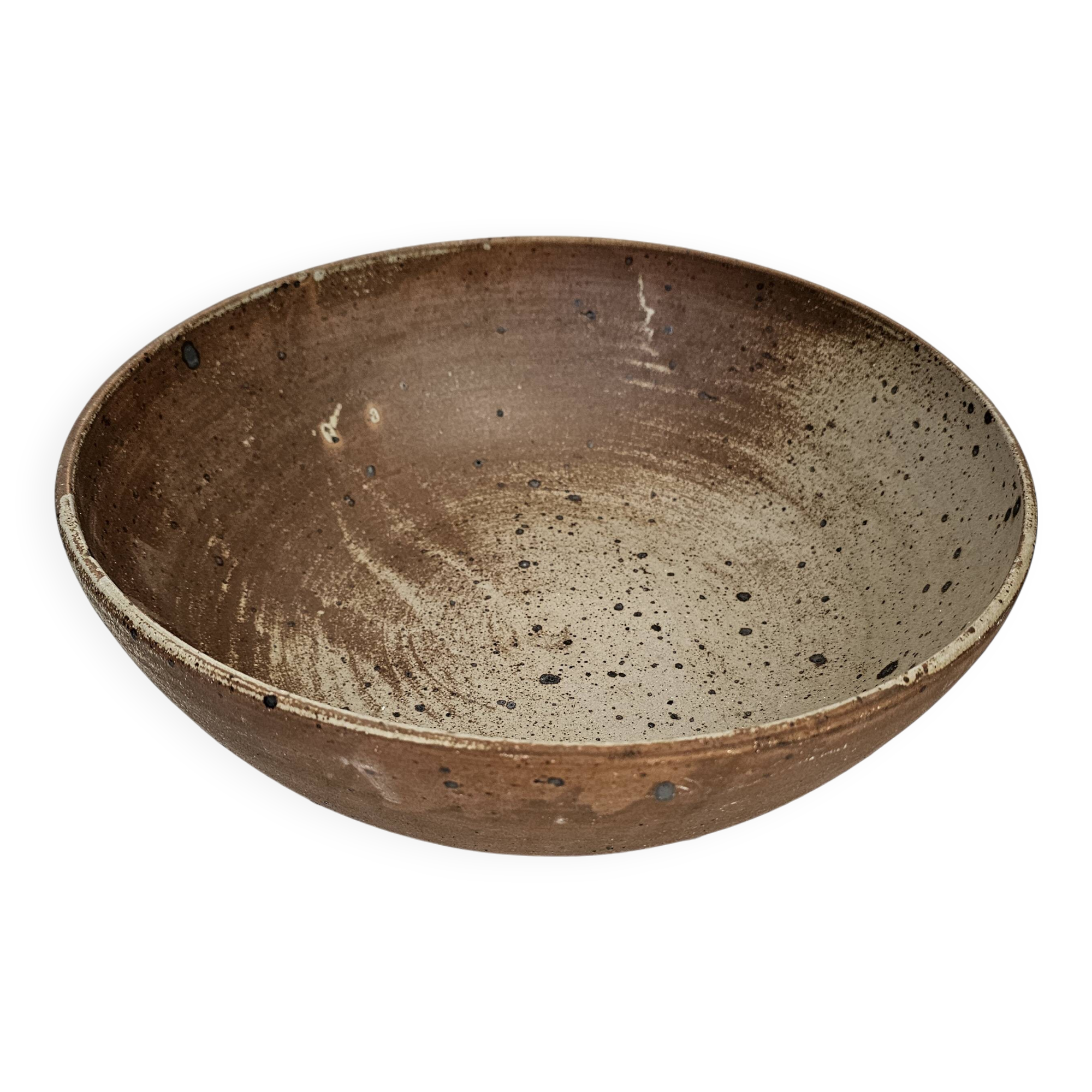 Salad bowl Ceramic stoneware pyrithione dish signed pictogram 34cm