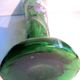 Vase "Spring" Art Nouveau enamelled glass Legras with purple iris and gold lace