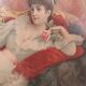 Watercolor woman lying down
