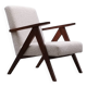 Mid Century Easy Chair Model B - 310 Var in Ivory Boucle