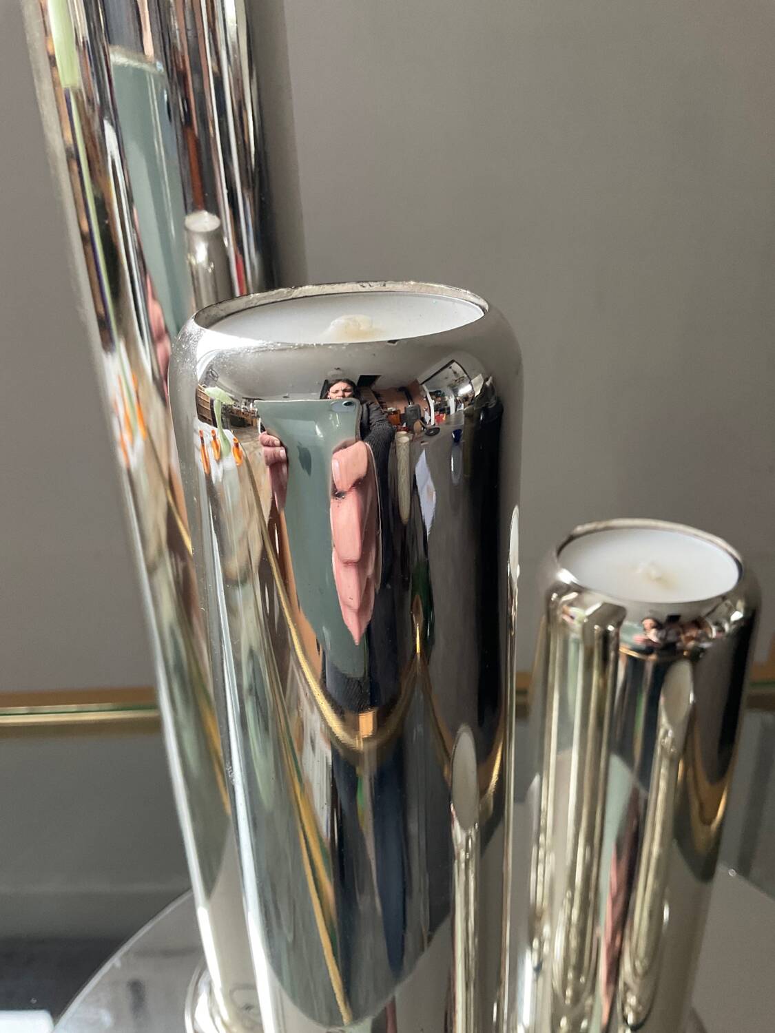 Series 4 HRW Fink Germany candlesticks from the 70s in silver metal