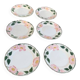 6 small earthenware dessert plates, Villeroy and Boch, wild rose, hawthorn, west germany