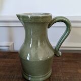 Glazed ceramic pitcher