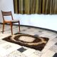 Abstract brown Scandinavian modern rug by Ege Rya, Denmark 1960s