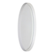 Big, oval mid-century mirror / 1960s / 1970s / white / sanded finish / Space Age