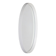 Big, oval mid-century mirror / 1960s / 1970s / white / sanded finish / Space Age