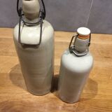 Lot of two bottles glazed old water bottles