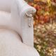 Old toad armchair in beige velvet