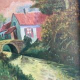 Tableau paysage coucher de soleil