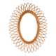 Miroir en rotin vintage, 1960