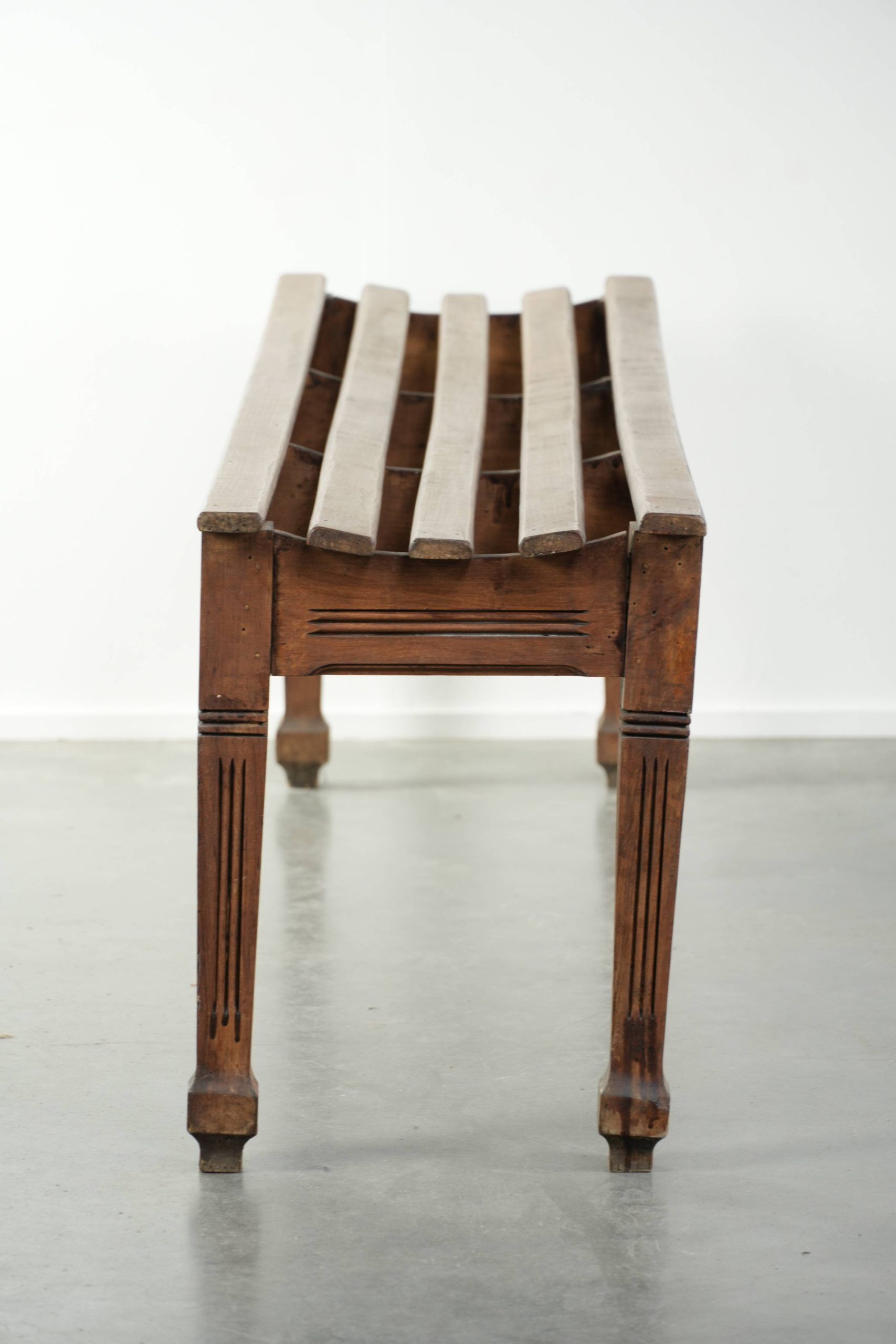 Antique French oak hallway bench/dining table bench from the 19th century