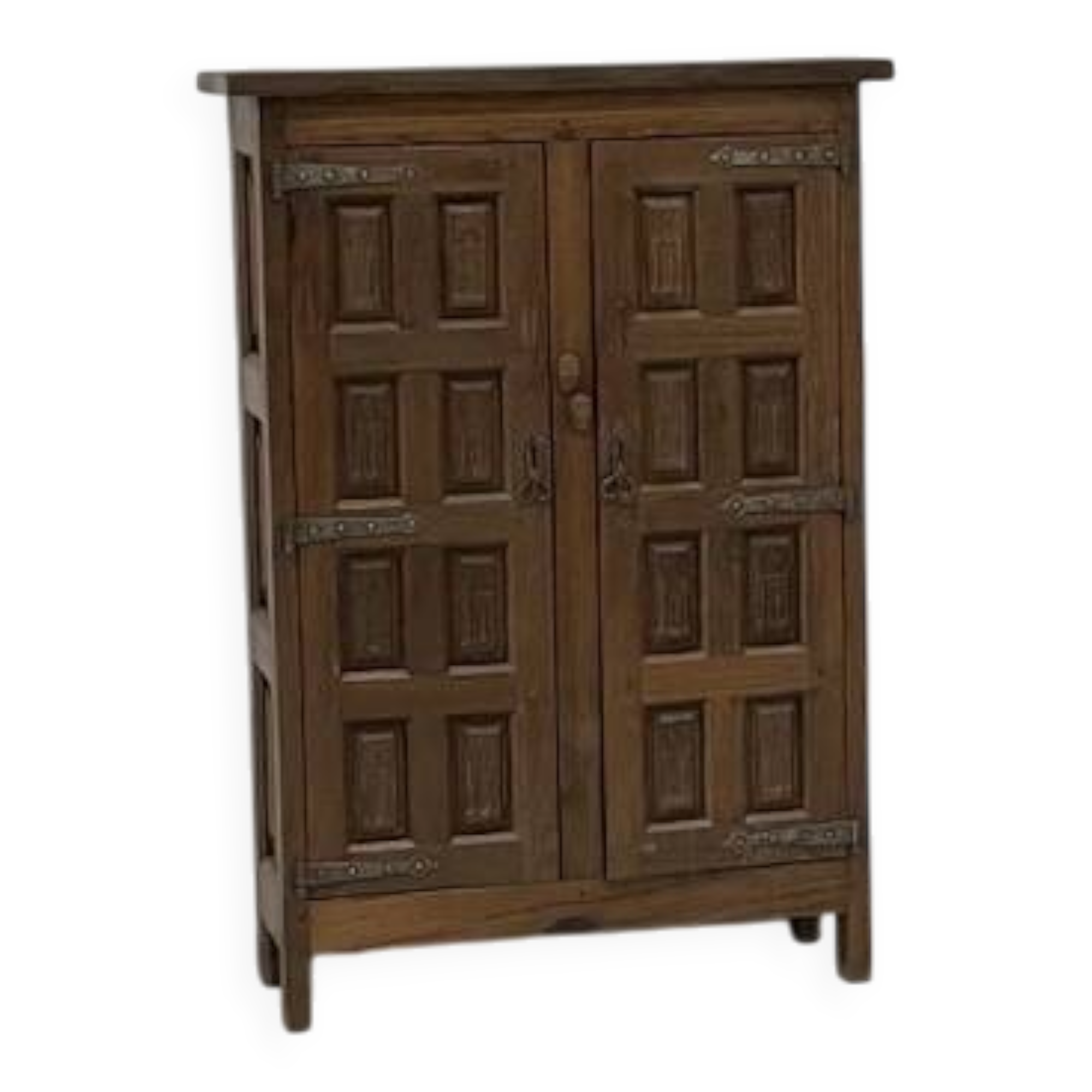 Tuscan baroque storage cabinet with 2 carved doors.